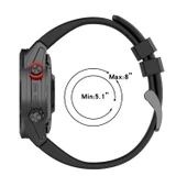 Garmin Enduro 2 Uyumlu 26mm Siyah Beyaz İki Renkli Spor Silikon Saat Kayışı - 7