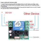 12V 10A RF Kablosuz Uzaktan Kumanda Anahtarı 1 Kanal Röle Alıcısı - 6