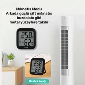 VIT 4'lü İç Mekan Dijital Isı ve Nem Ölçer Siyah Termometre BVT17-03 - 6