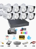 ExitCam 8 Kameralı 1080p FullHD Kamera Seti + 320GB HDD + Renkli Gece Görüşü - 1