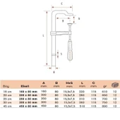 BULUT Küçük İşkence Dövme Çelik 25 cm 250x80 mm - 3