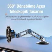 Coofbe Güçlü Metal Magsafe Uyumlu 360 ° Dönebilen Araç İçi Telefon Tutucu Masaüstü Telefon Tutucu Stand thumbnail 3