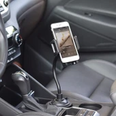 X032 Model Araç Bardaklık Telefon Tutucu Sabitlenebilir - 6