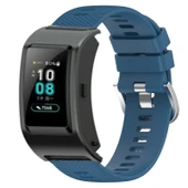 Huawei Band B5 18mm Mavi Silikon Saat Kayışı - 1