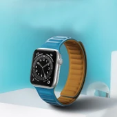 Silikon Manyetik Saat Kayışı Apple Watch Ultra 49mm ve Ultra 2 49mm Serisi 9 8 7 45mm SE 3 2 6 5 4 44mm 3 2 1 42mm Sarı - 6