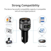 C57 Model Hızlı Kablosuz FM Verici Bluetooth 50 Eller Serbest Araç Şarj Cihazı USB MP3 Çalar - 5