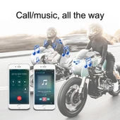 T4 Motosiklet Kaskı Bluetooth Kulaklık BT 5.0 Stereo SIRI Destekli - 3