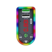 F7 Araç MP3 Çalar 12V Renkli Nefes Alan Işık QC3.1 Kablosuz Çift Port Hızlı Şarj PD - 2