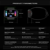 FK99 Plus Akıllı Saat 175 İnç Renkli Ekran IPX7 Su Geçirmez Bluetooth Arama Kalp Atış Hızı Kan Basıncı Uyku Takibi Gri - 7