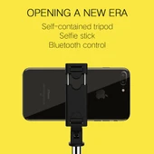 K07 Bluetooth 40 Ayarlanabilir Siyah Selfie Çubuğu Tripodlu - 9