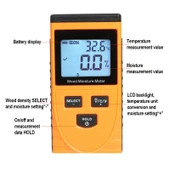 GM630 Dijital Ahşap Nem Ölçer LCD Ekranlı Turuncu - 2