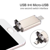 128GB 3 in 1 USB-C Type-C USB 20 OTG Flash Bellek Altın - 6