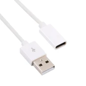 1 Metre USB Erkek - USB C Dişi Adaptör Kablosu Beyaz - 4