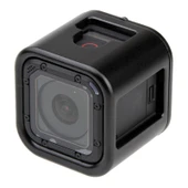 GoPro HERO5 Session HERO4 Session HERO Session Uyumlu Siyah CNC Alüminyum Alaşımlı Koruyucu Kafes ve Arka Kapak - 4