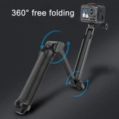 3 Yollu Monopod Tripod ve Tutacak Taşınabilir Sihirli Montaj Selfie Çubuğu GoPro Hero Serisi ve Diğer Aksiyon Kameraları için Uzatma Boyu 20-62cm - 7