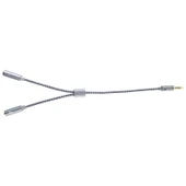 HY191 2si1 Arada 3.5mm Erkek Mikrofon ve Ses Kadın Örgülü Kablo 26cm - 5