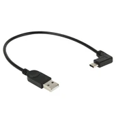 28AWG Yüksek Hızlı USB 2.0 Erkekten 90 Derece Dirsek USB-C Tip C 3.0 Erkek Veri Senkronizasyon Kablosu Adaptörü - 1
