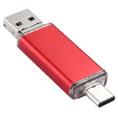 32GB 3 in 1 USB-C Type-C USB 20 OTG Flash Bellek Kirmizi - 3