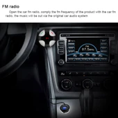 FM29B Bluetooth FM Verici Eller Serbest Araç Kiti ve Araç Şarj Cihazı - 6