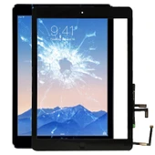 iPad Air iPad 5 Siyah Dokunmatik Panel Kontrol Butonu Anahtar PCB Esnek Kablo Montaj Yapıştırıcılı - 1