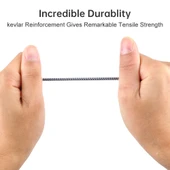 HY191 2si1 Arada 3.5mm Erkek Mikrofon ve Ses Kadın Örgülü Kablo 26cm - 8
