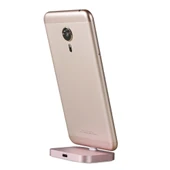 USB C Alüminyum Masaüstü Şarj İstasyonu Pembe - 4