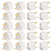 20 Adet UK Priz Adaptörü Seyahat Güç Adaptörü - 5
