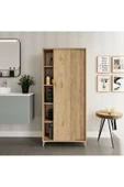 KZNMOB HOME Sürgülü Çok Amaçlı Banyo Dolabı Meşe - Tamamı 1. Kalite Mdf - 4