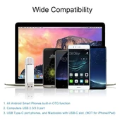 16GB 3 in 1 USB C Tipi OTG Flash Bellek Gri - 8