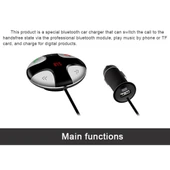 FM29B Bluetooth FM Verici Eller Serbest Araç Kiti ve Araç Şarj Cihazı - 5