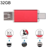 32GB 3 in 1 USB-C Type-C USB 20 OTG Flash Bellek Kirmizi - 1