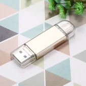 128GB 3 in 1 USB-C Type-C USB 20 OTG Flash Bellek Altın - 9