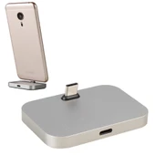 USB C Tipi Alüminyum Masaüstü Şarj İstasyonu Gri - 1