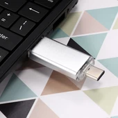 16GB 3 in 1 USB C Tipi OTG Flash Bellek Gri - 10