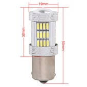 2 Adet 1156 Model 10W 540LM Beyaz Işık 54 LED 4014 SMD Araç Fren ve Direksiyon Lambası DC 12V - 4