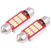 2 Adet 36mm 3.5W 180LM Beyaz Işık 12 LED SMD 4014 CANBUS Plaka Okuma Araba Ampulü - 2