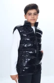Toontoy Erkek Çocuk  Su İtici Dik Yaka Fermuarlı Cepli Parlak Şişme Yelek - 2