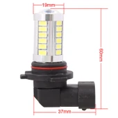 9006 Model 16.5W 990LM 6500K Beyaz Işık 33 LEDli Araba Fren ve Direksiyon Ampulü DC12V 2'li Set - 4