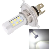 H4 4.2W 630LM Beyaz Işık 21 LED 2835 SMD Araba Far Ampulü Sabit Akım DC 12-24V - 1