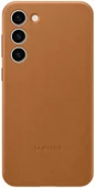 Samsung Galaxy  S23+ Plus için Hakiki Deri Kılıf, Kahverengi Lether Cover EF-VS916L - 1