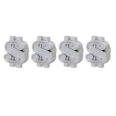 Evrensel 8mm Plastik Araba Lastik Sibop Kapağı 4lü Set Gümüş - 4