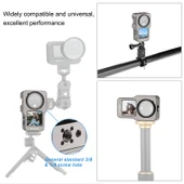 PULUZ CNC Alüminyum Alaşımlı Kafes DJI Action 2 için Titanyum Renk - 5