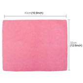 KANEED Sentetik Şamois Kurulama Bezi Pembe 43x32x02 cm Süper Emici PVA Kumaş - 3