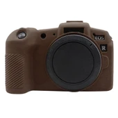 Canon EOS RP Uyumlu Yumuşak Silikon Kamera Kılıfı Kahverengi - 2