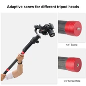 PULUZ Karbon Fiber Uzatılabilir Monopod Çubuk DJI MOZA Feiyu V2 Zhiyun G5 SPG Gimbal Kırmızı 35cm - 4