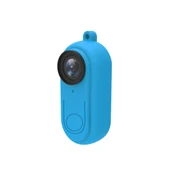 Insta360 GO 2 Uyumlu Mavi Silikon Koruyucu Kılıf ve Lens Kapağı - 4