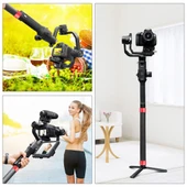 PULUZ Karbon Fiber Uzatılabilir Monopod Çubuk DJI MOZA Feiyu V2 Zhiyun G5 SPG Gimbal Kırmızı 35cm - 5