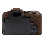 Canon EOS RP Uyumlu Yumuşak Silikon Kamera Kılıfı Kahverengi - 3