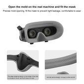 DJI Avata Goggles 2 Uyumlu Gri Silikon Koruyucu Maske Kılıfı - 3