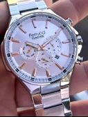 Ferrucci 2 Yıl Garantili Çelik Kordon İç Kadran Özellikleri Aktif 3 Atm Erkek Kol Saati EF.12654.05 thumbnail 4